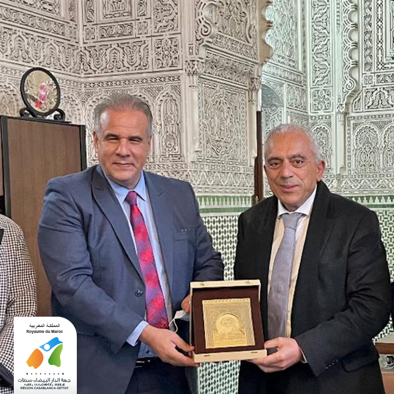 Cette visite s'inscrit dans le cadre du renforcement du partenariat entre la Région de Casablanca-Settat et l'Agence Bayt Mal Al Quds Al Sharif.