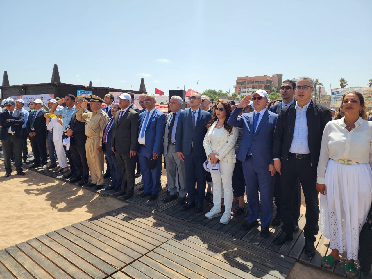 Cérémonie officielle de levée du drapeau Pavillon bleu à la Ain Diab